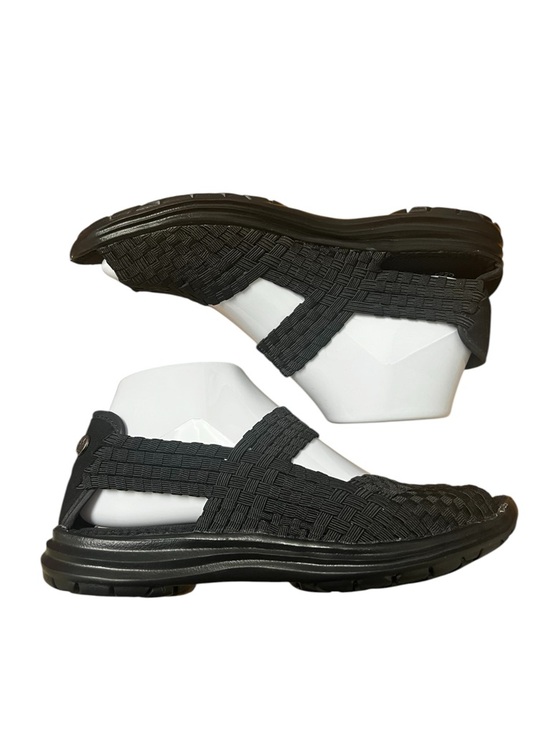 bernie mev. Shoes - Bernie Mev Woven Peep Toe Strappy Comfort Sandals 6 Black Everyday Travel Casual